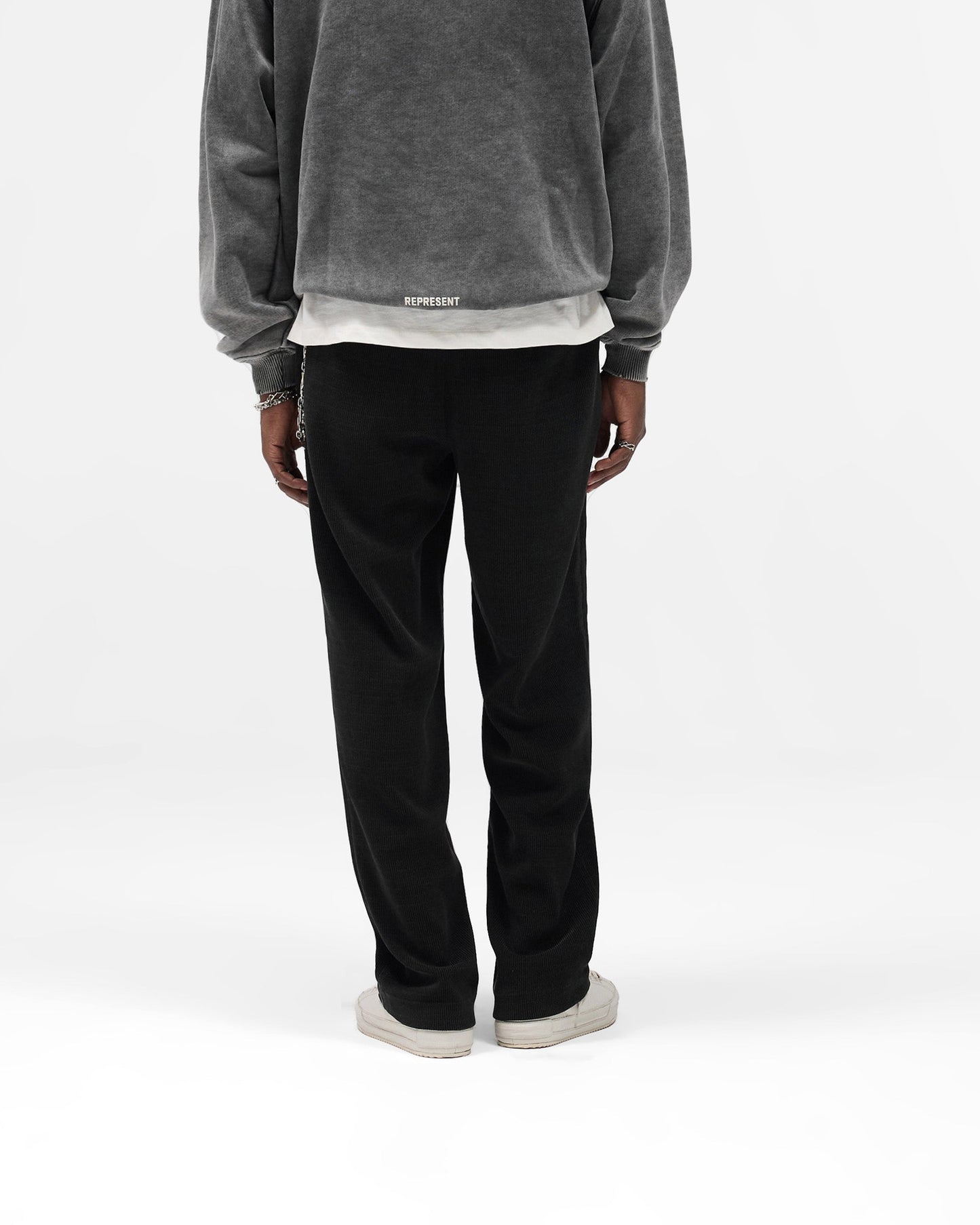 Ribbed Hybrid Pant - Washed Black