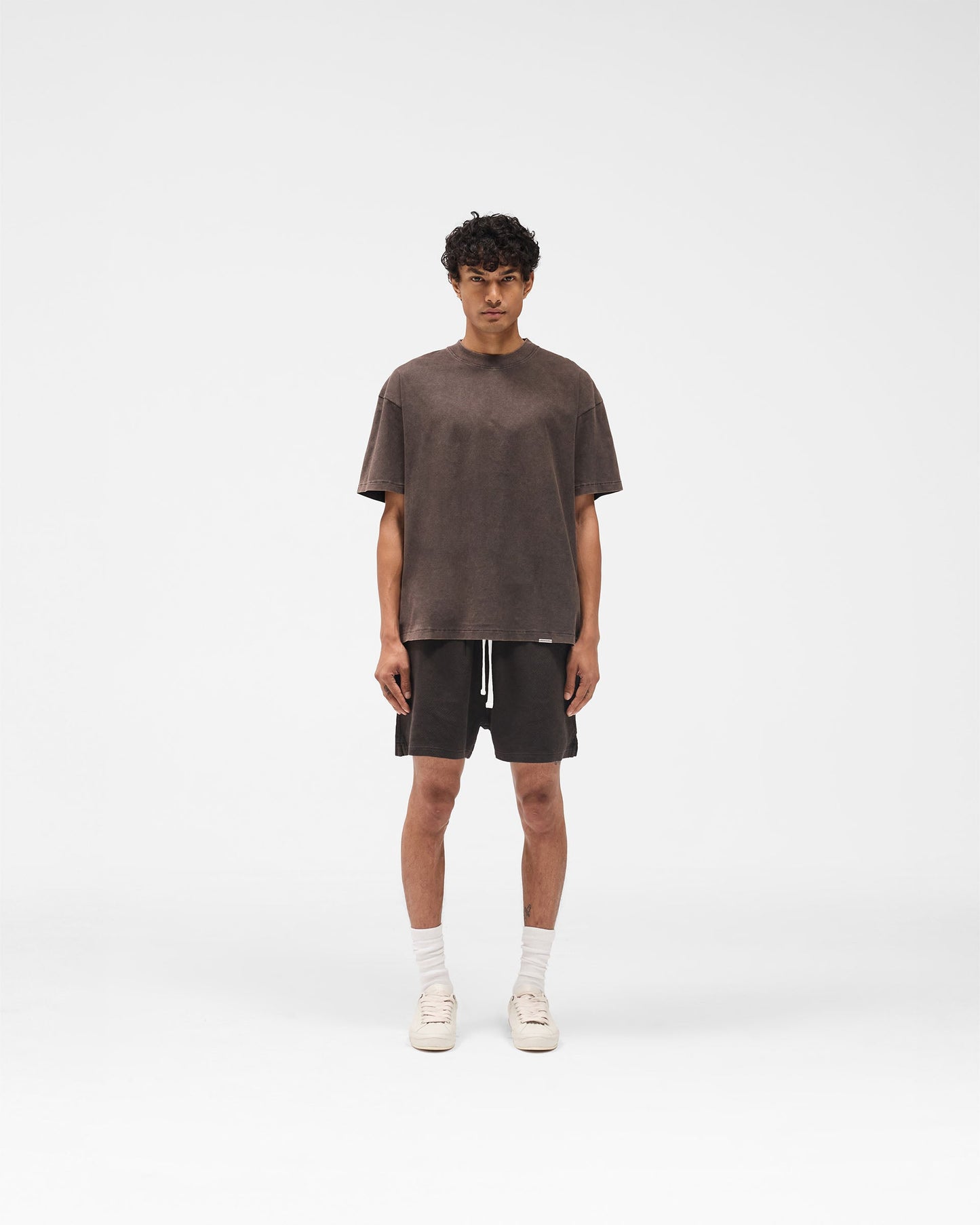 Initial Oversized T-Shirt - Coffee