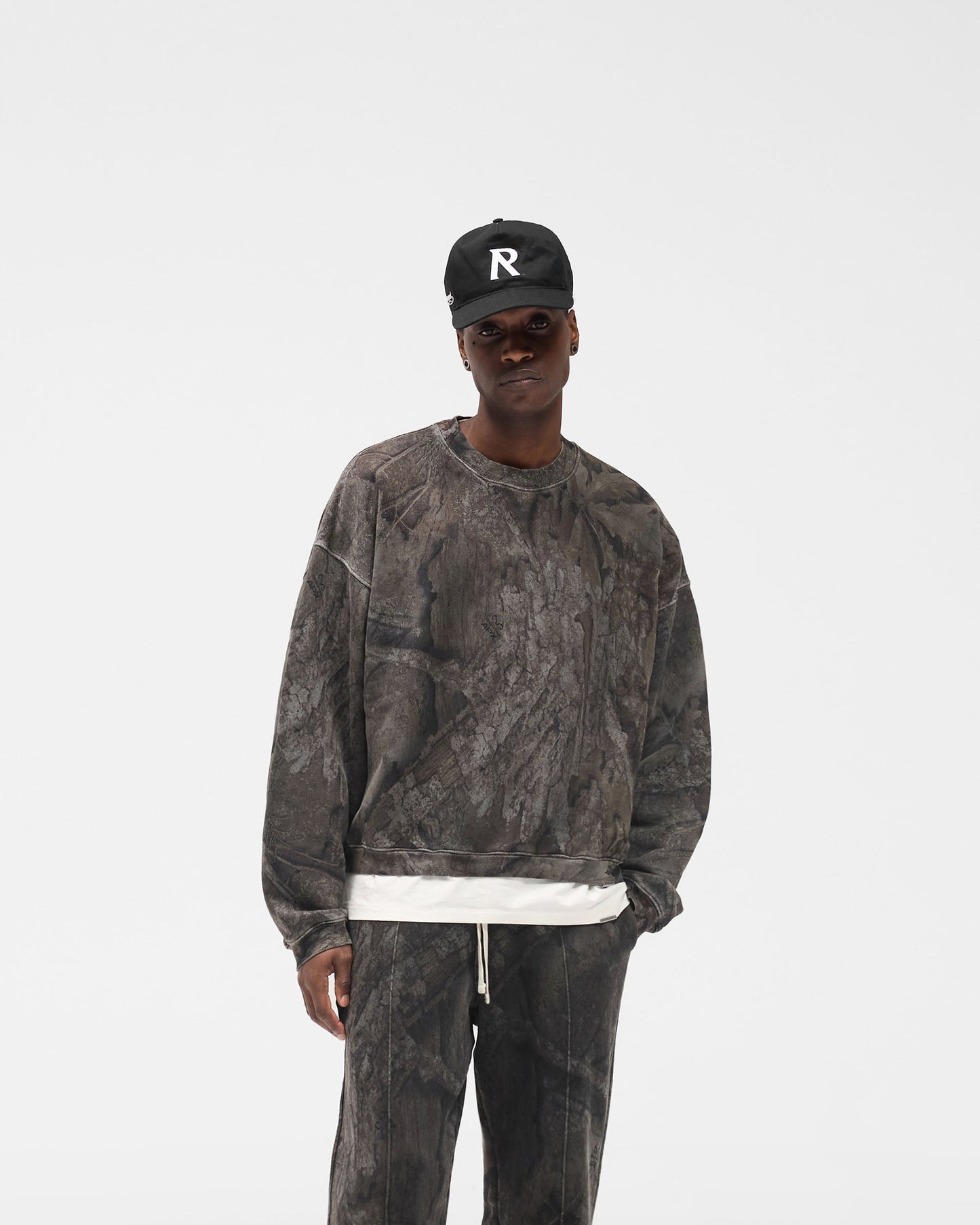 Initial Overdye Realtree® Boxy Sweater - Overdyed Black