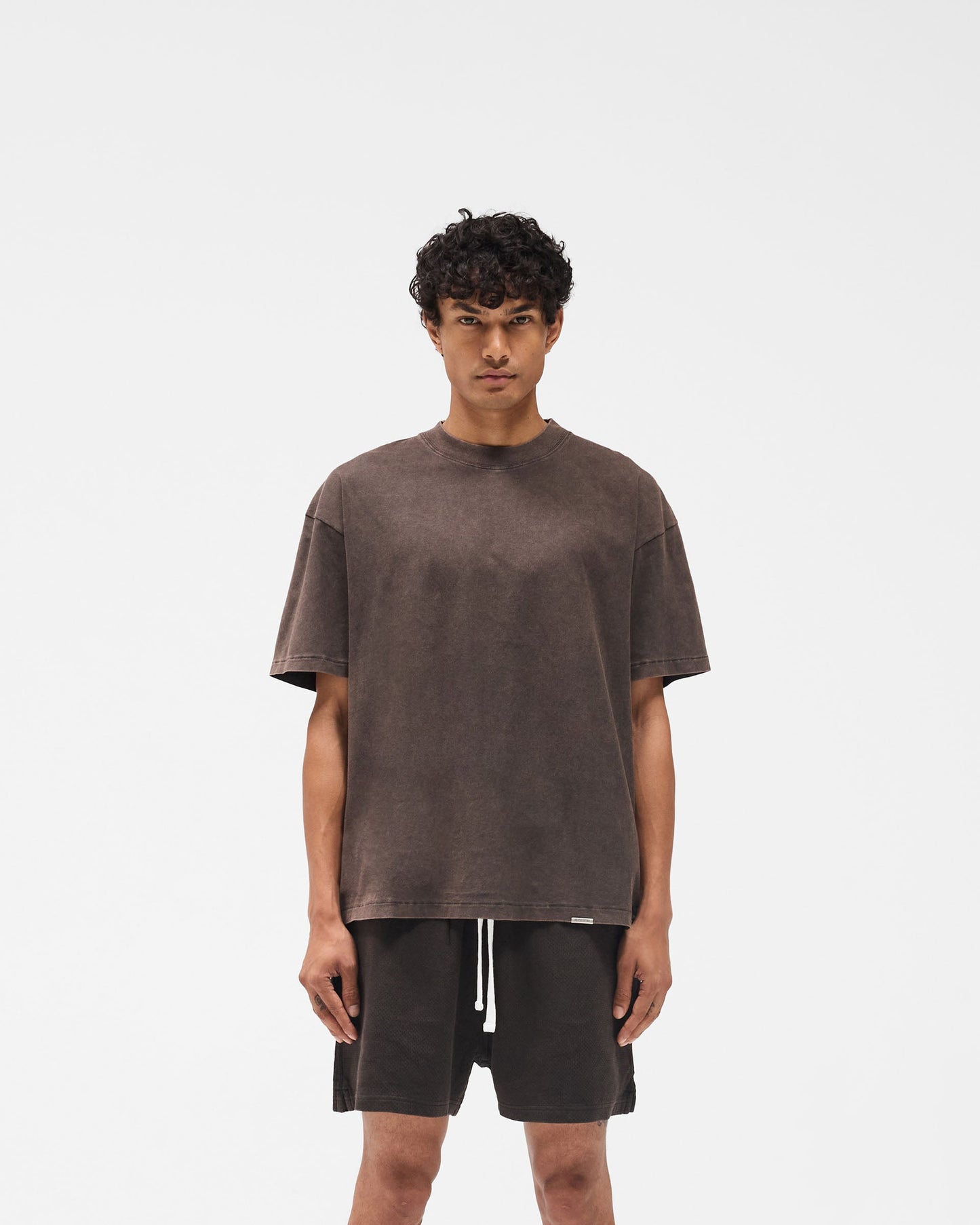 Initial Oversized T-Shirt - Coffee