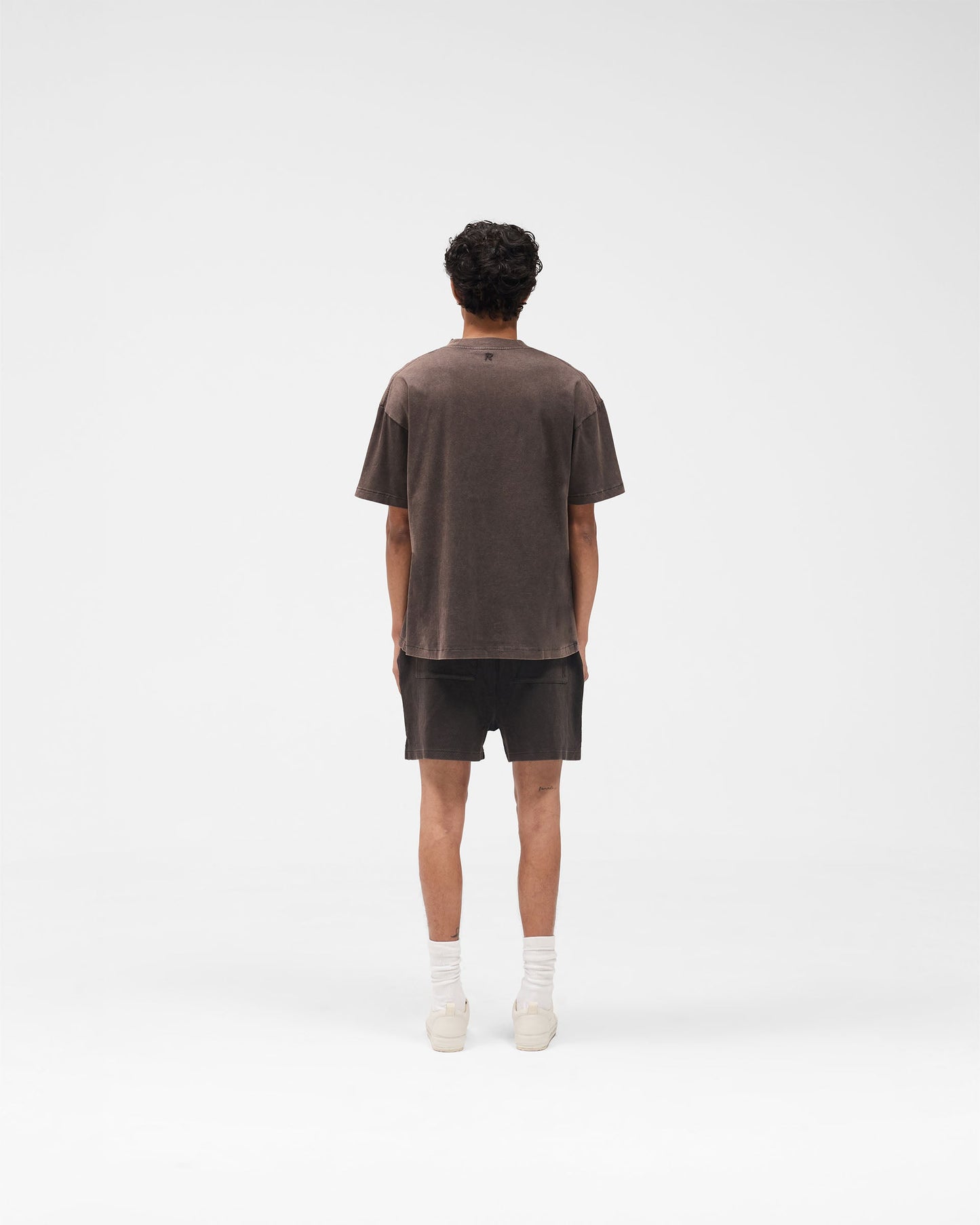 Initial Oversized T-Shirt - Coffee