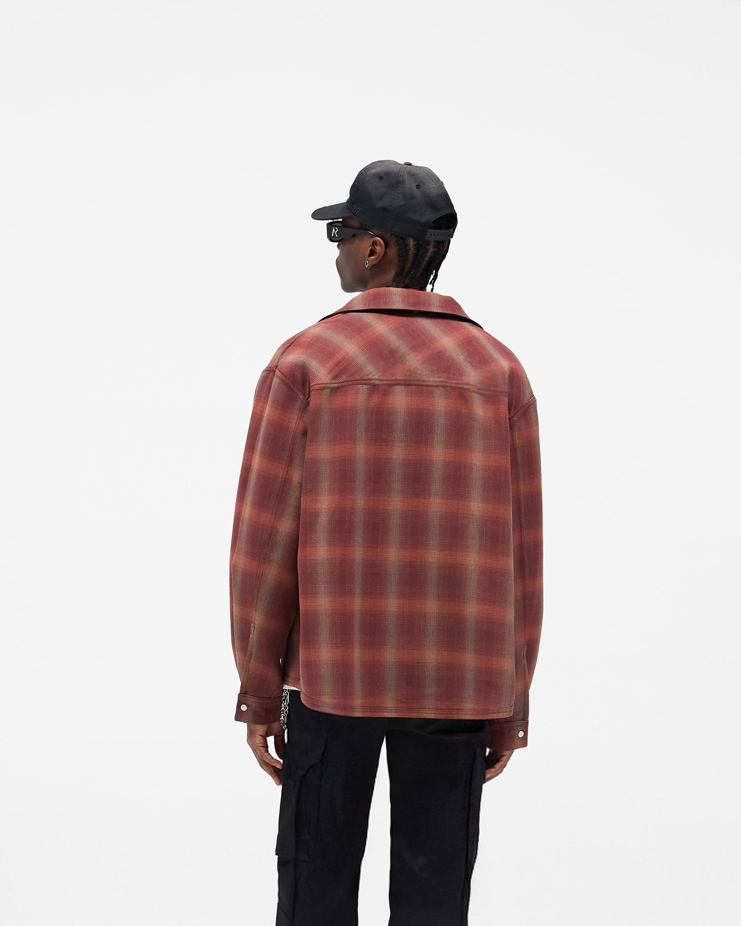Bonded Reversible Check Shirt - Nero