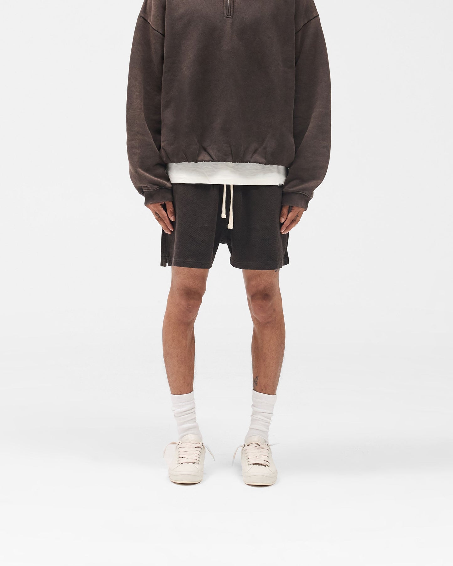 Initial Mesh Shorts - Coffee