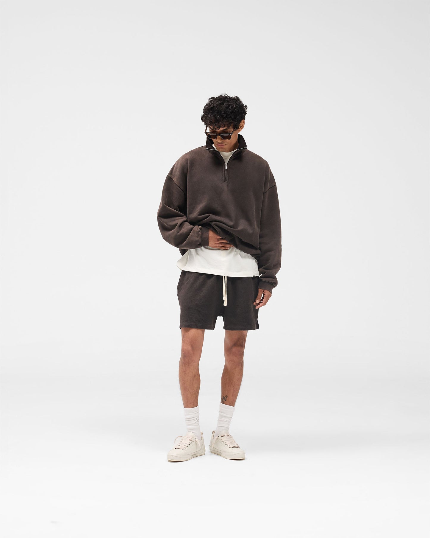 Initial Mesh Shorts - Coffee