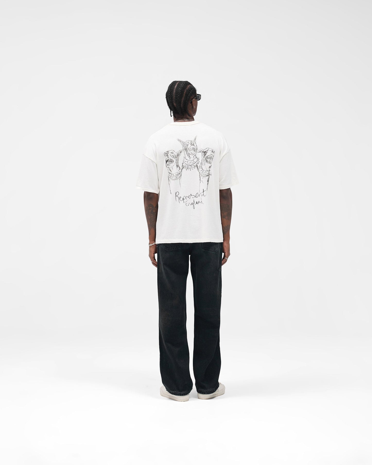 Hand Drawn Thoroughbred T-Shirt - Flat White
