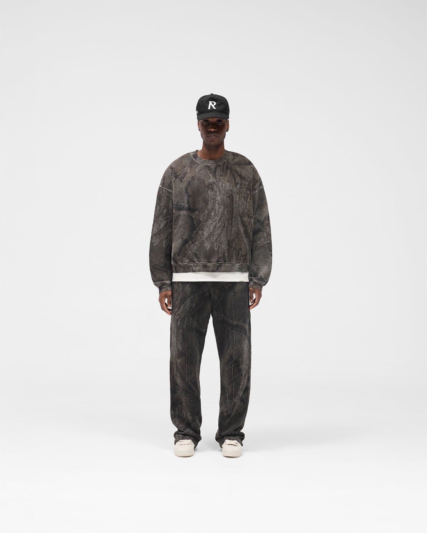 Initial Overdye Realtree® Boxy Sweater - Overdyed Black