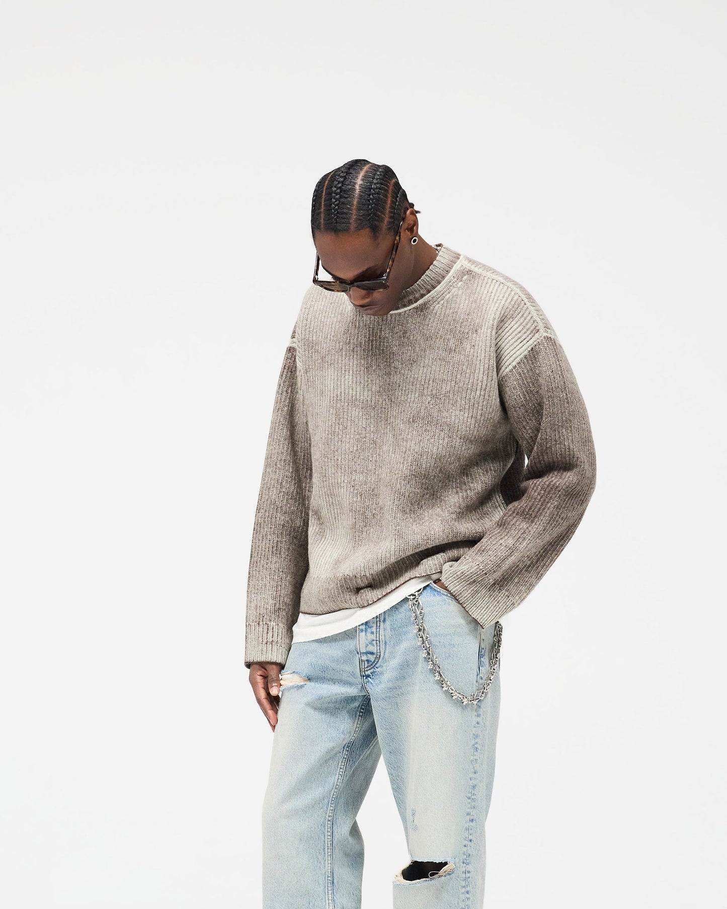 Reversible Fade Out Sweater - Nero