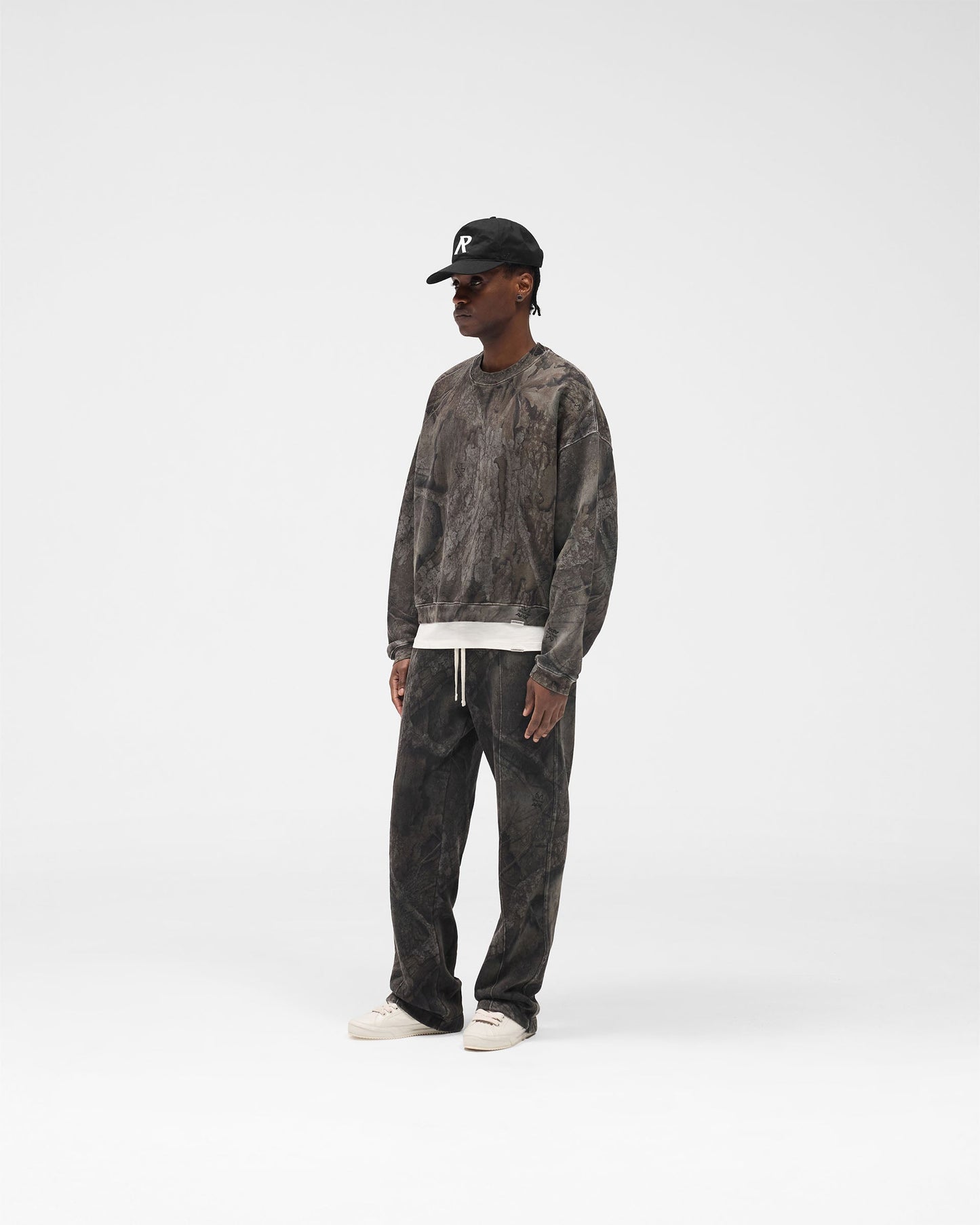 Initial Overdye Realtree® Boxy Sweater - Overdyed Black