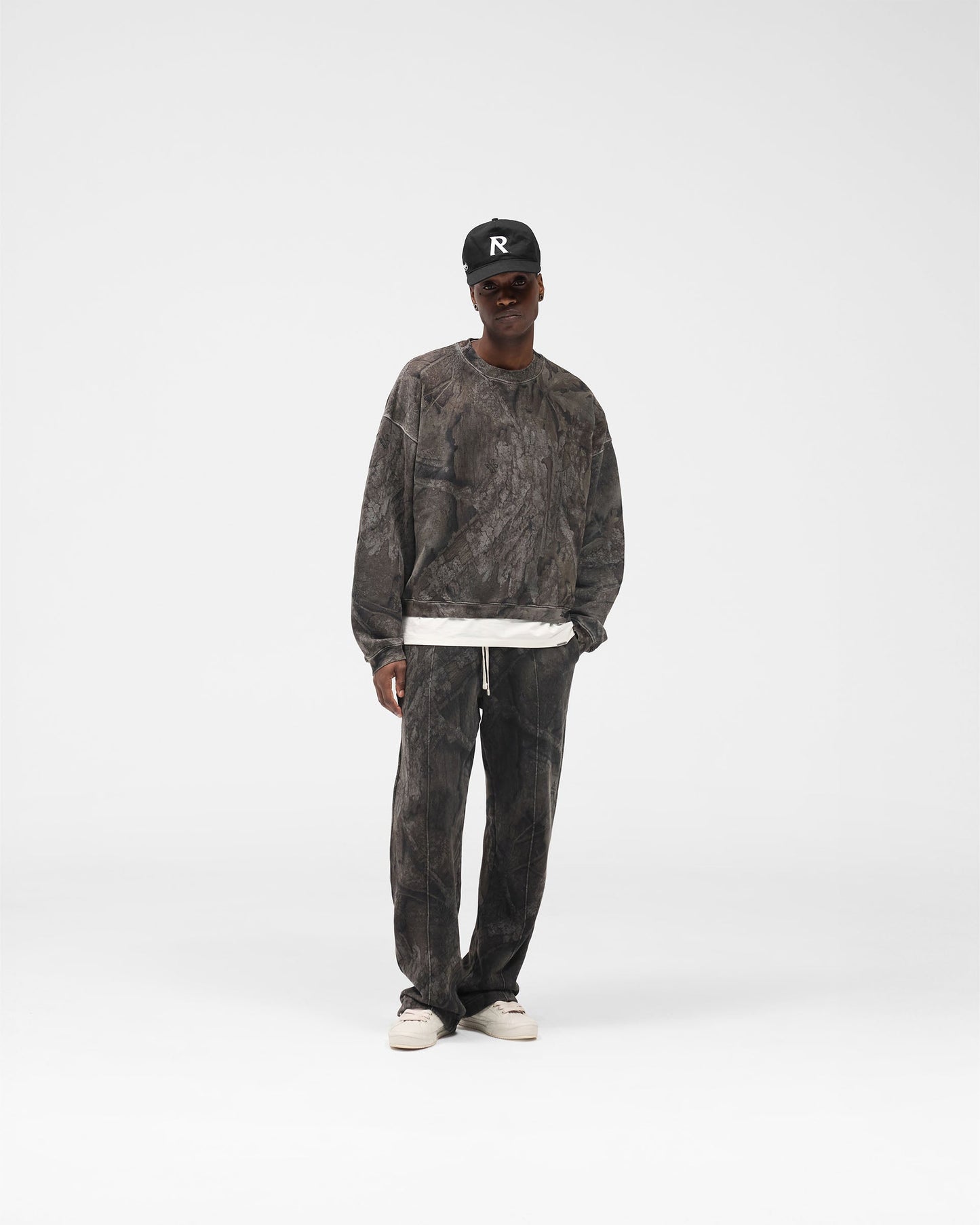 Initial Overdye Realtree® Boxy Sweater - Overdyed Black