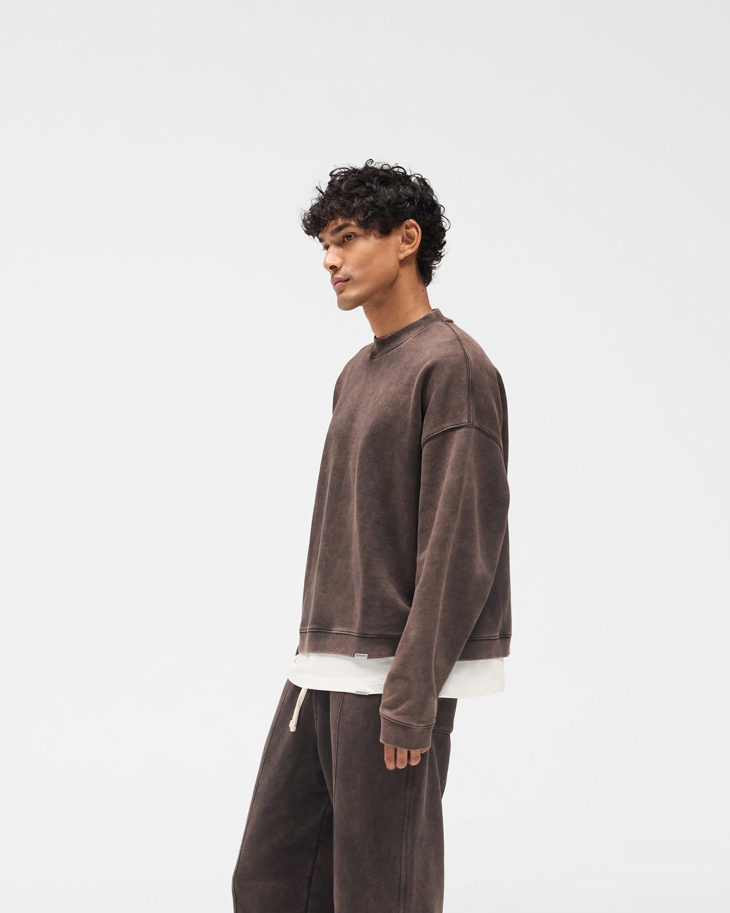 Initial Boxy Sweater - Coffee