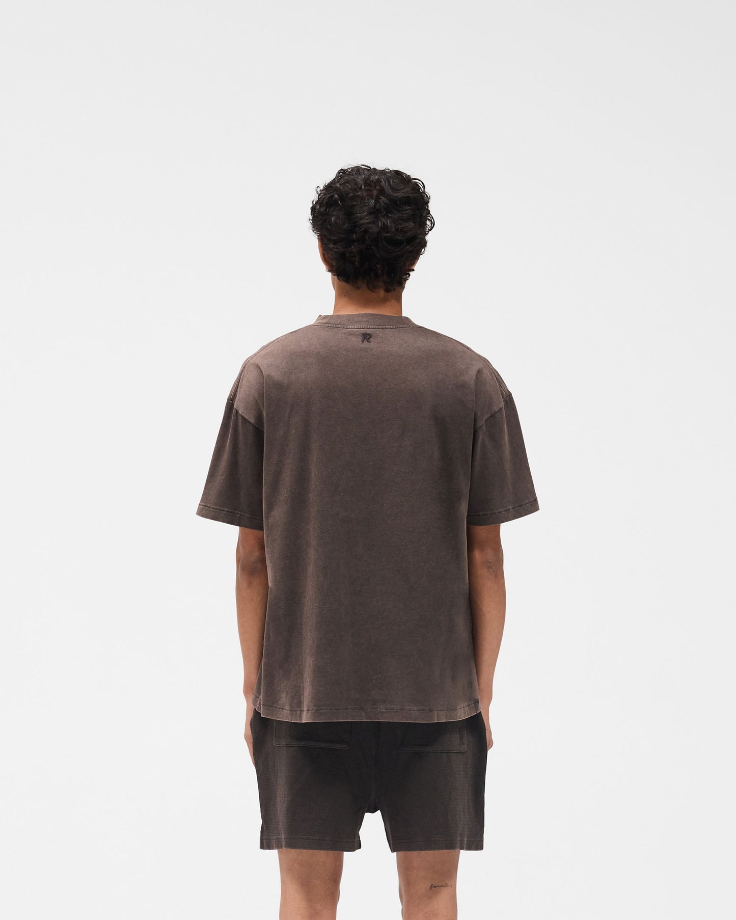 Initial Oversized T-Shirt - Coffee