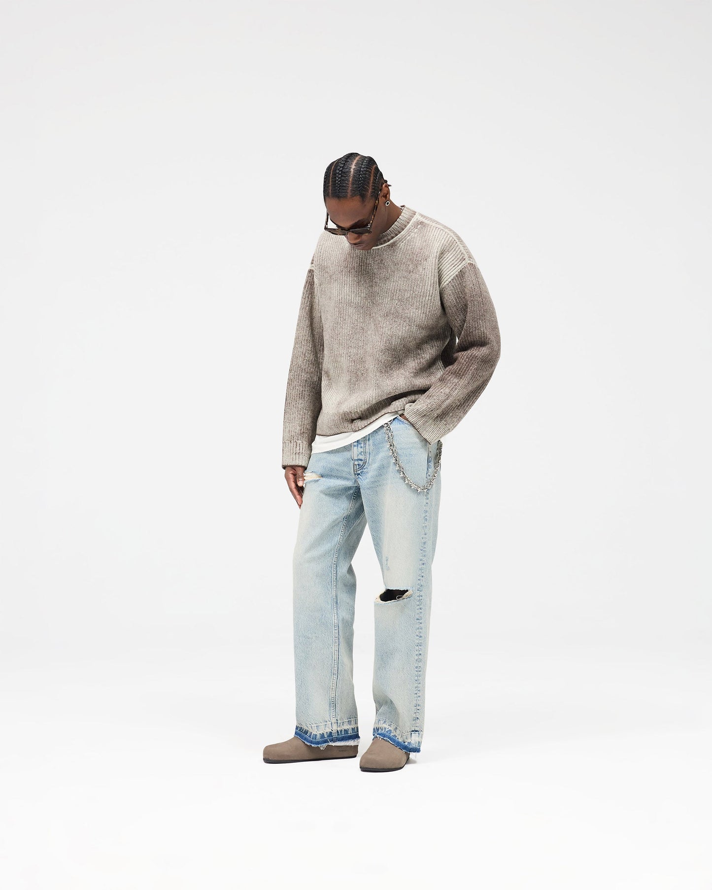 Reversible Fade Out Sweater - Nero