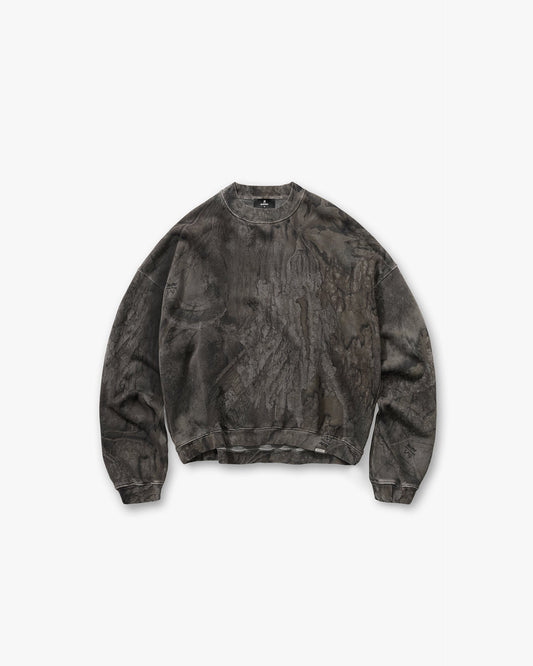 Initial Overdye Realtree® Boxy Sweater - Overdyed Black