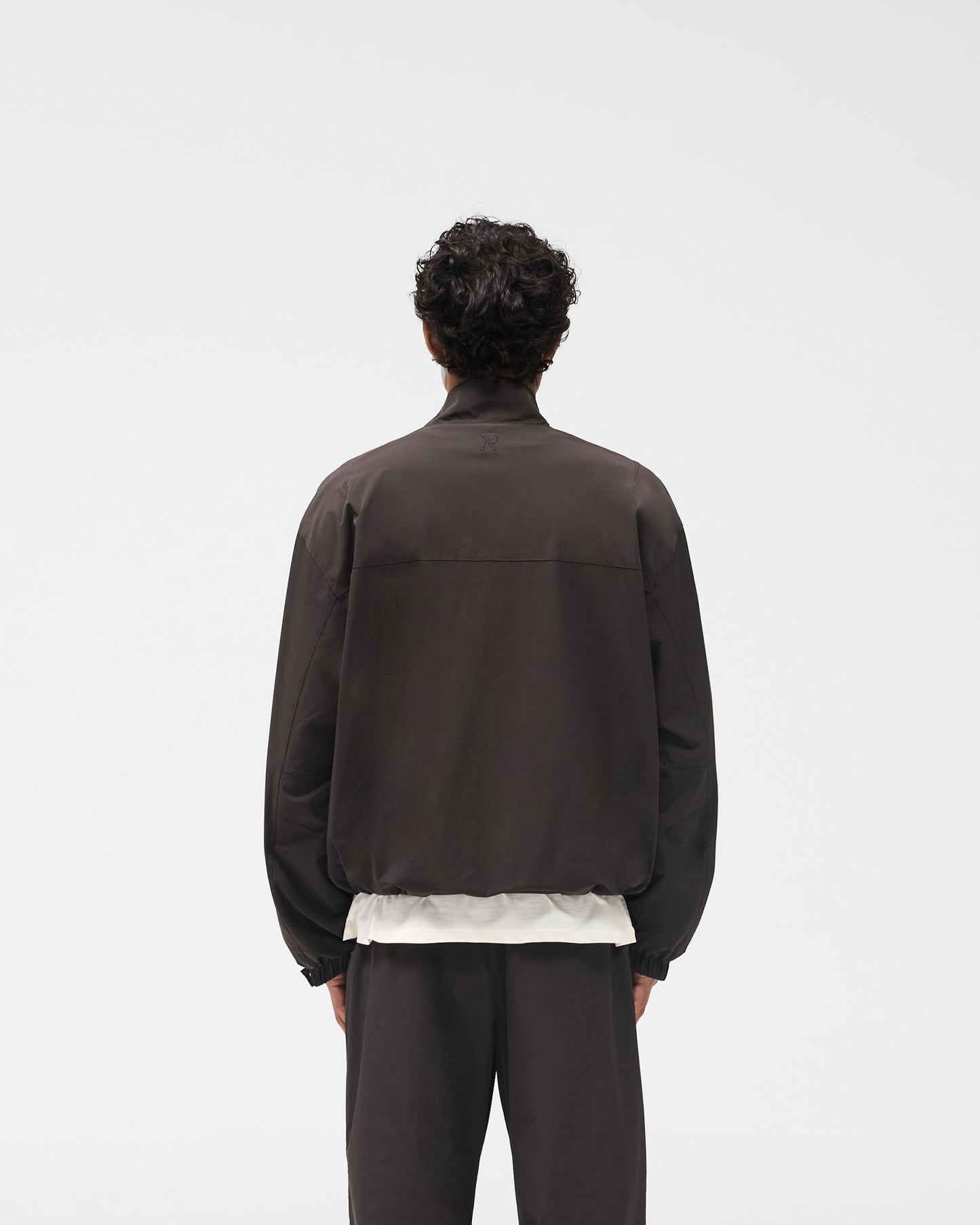 Initial Nylon Track Jacket - Coffee