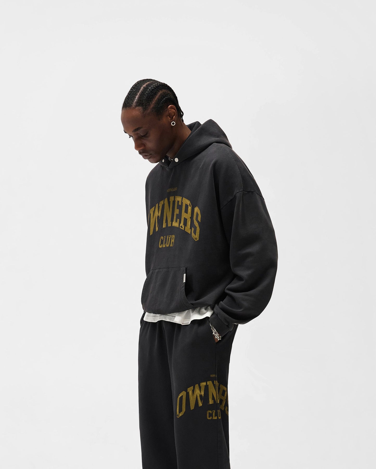 Represent Owners Club Hoodie - Faded Black