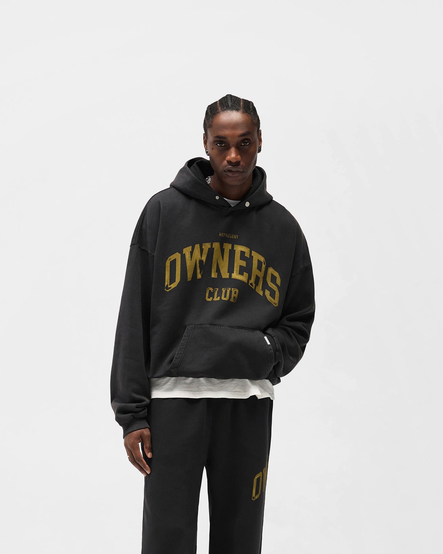 Represent Owners Club Hoodie - Faded Black