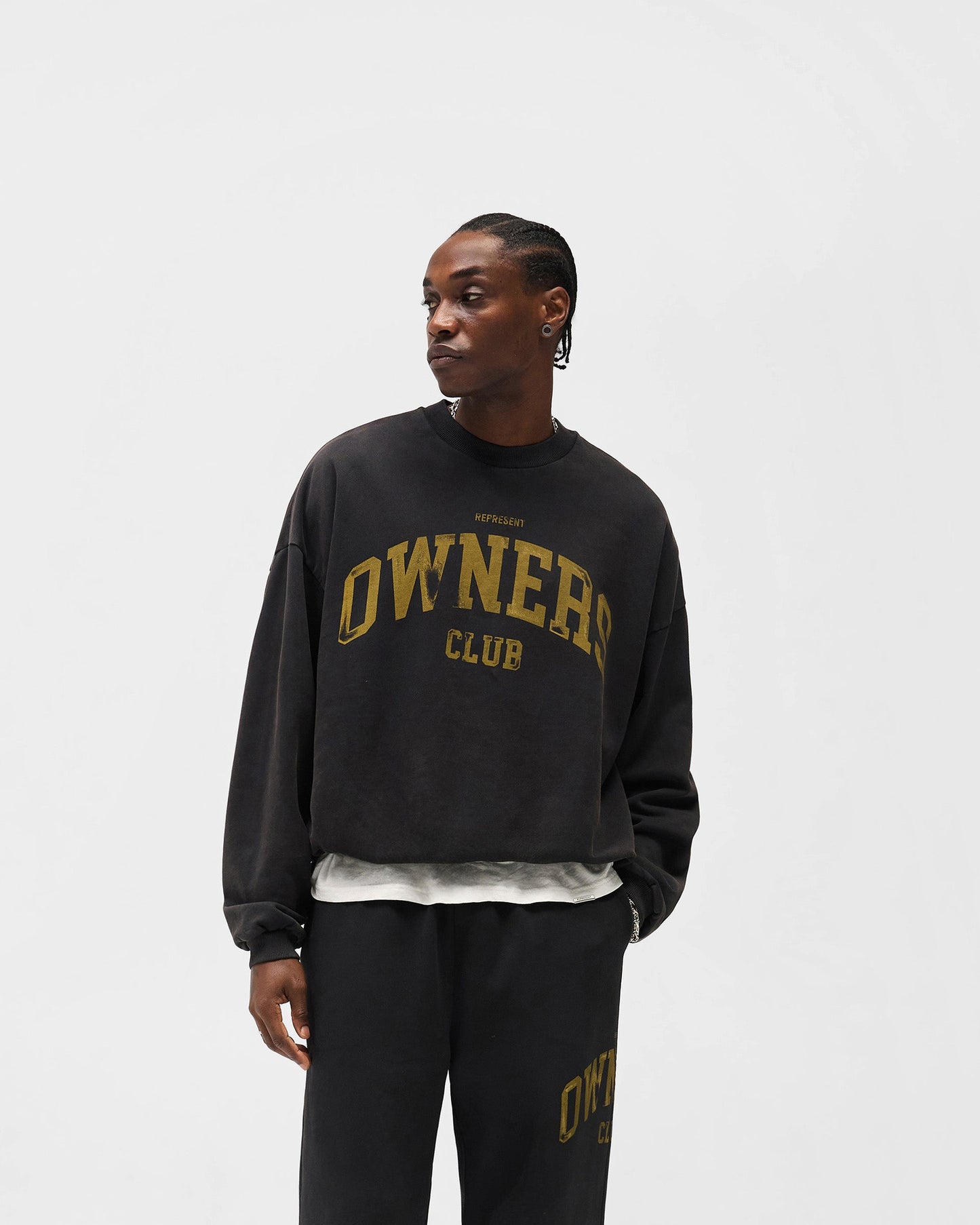 Represent Owners Club Sweater - Faded Black