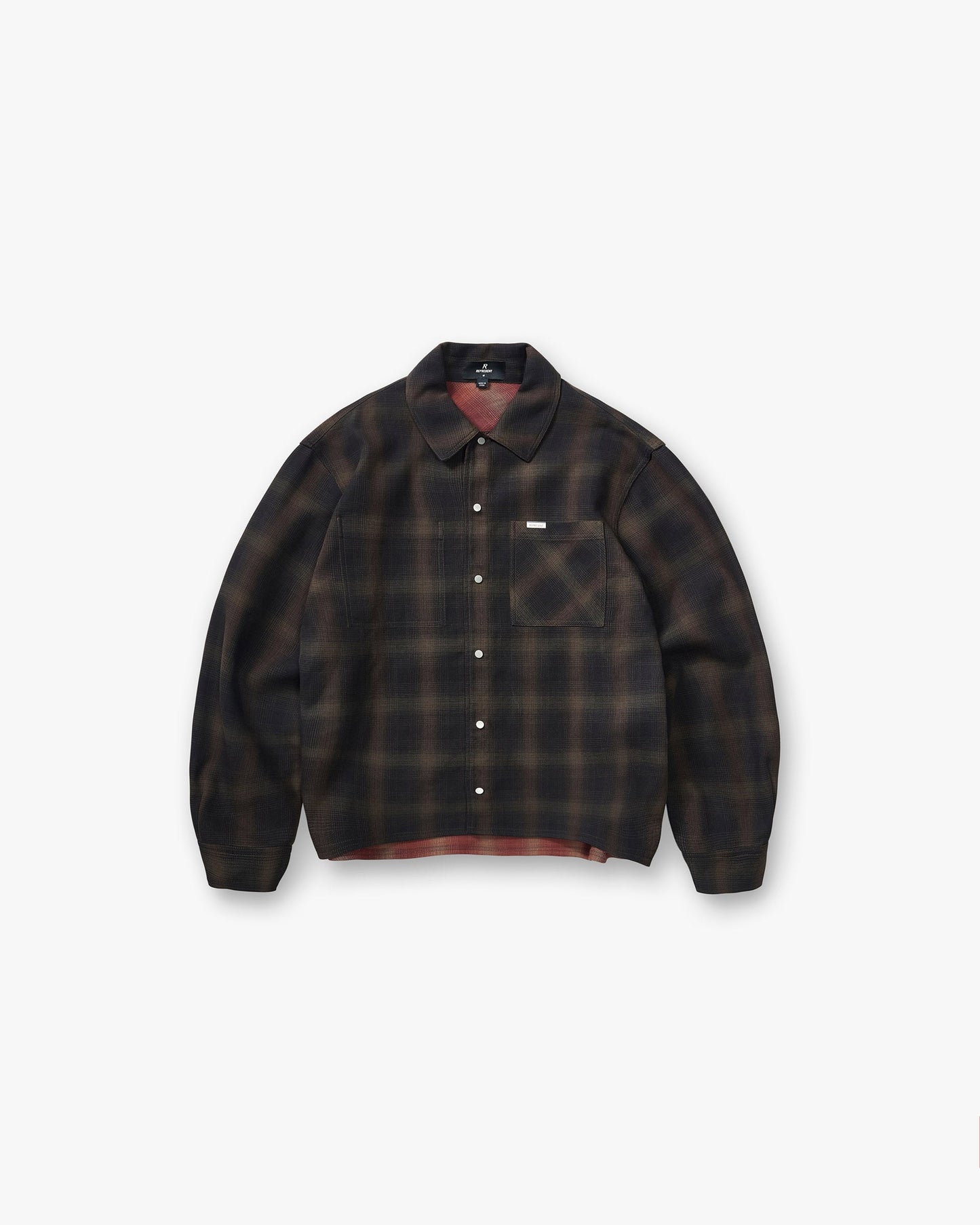 Bonded Reversible Check Shirt - Nero