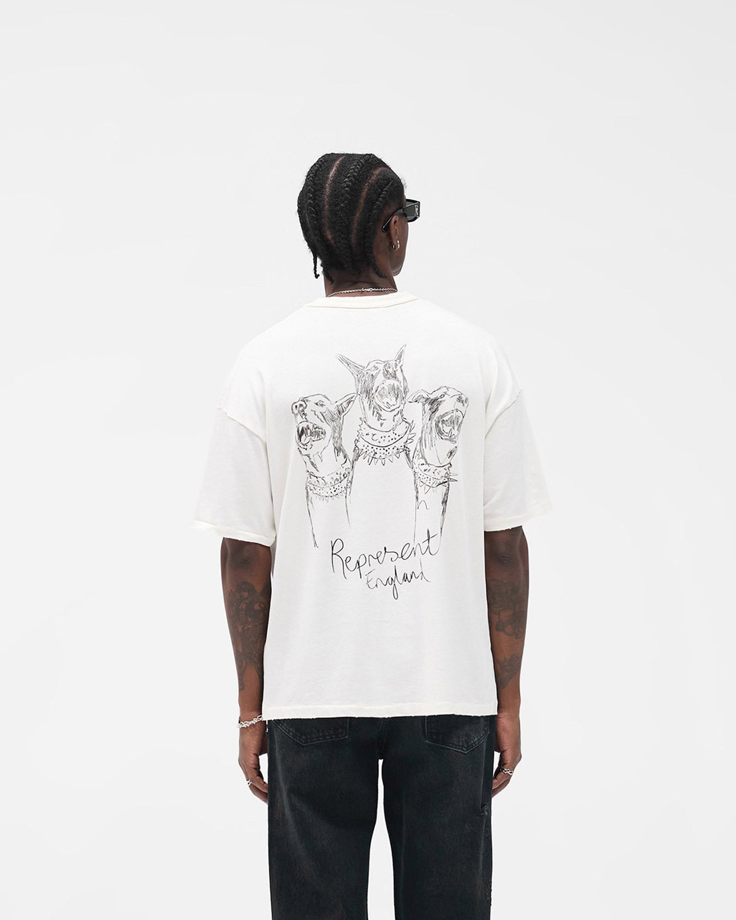 Hand Drawn Thoroughbred T-Shirt - Flat White