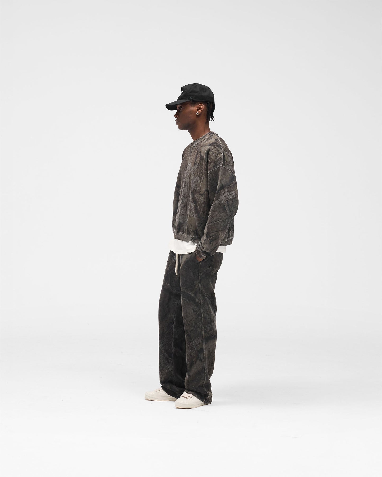 Initial Overdye Realtree® Boxy Sweater - Overdyed Black