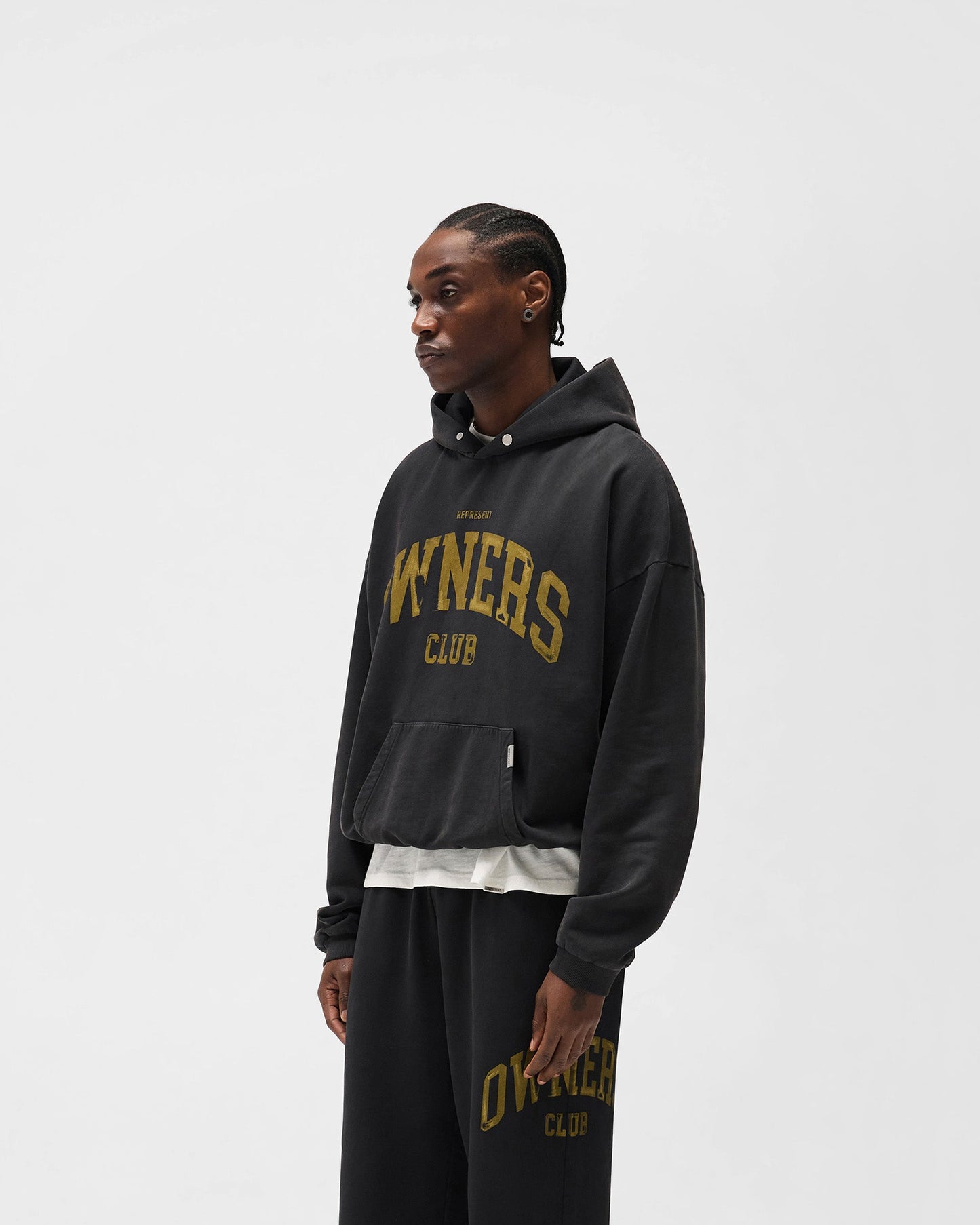 Represent Owners Club Hoodie - Faded Black