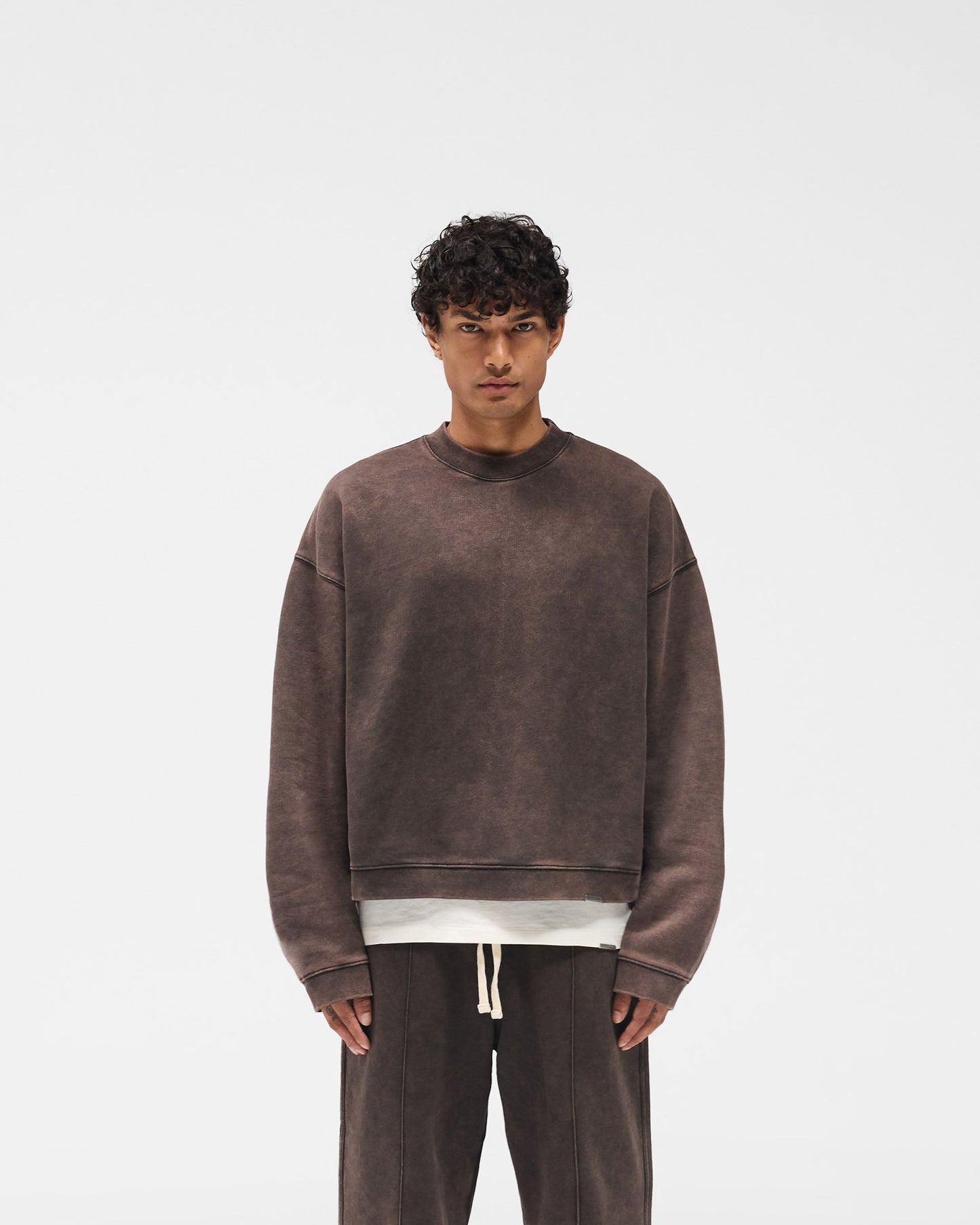 Initial Boxy Sweater - Coffee