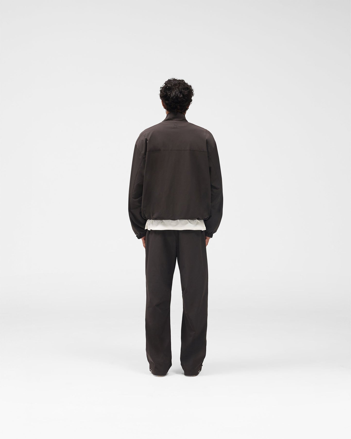 Initial Nylon Track Jacket - Coffee