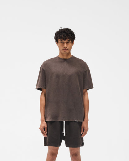 Initial Oversized T-Shirt - Coffee