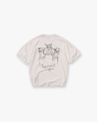 Hand Drawn Thoroughbred T-Shirt - Flat White