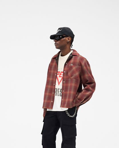 Bonded Reversible Check Shirt - Nero