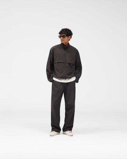 Initial Nylon Track Jacket - Coffee