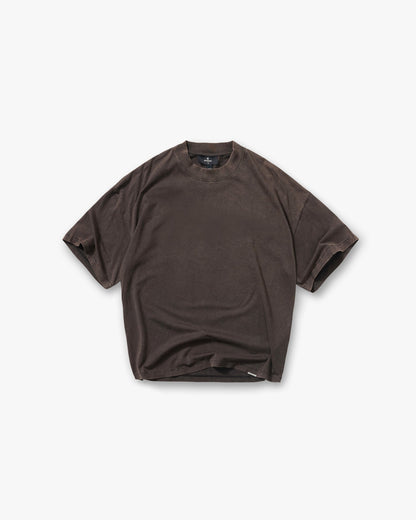 Initial Oversized T-Shirt - Coffee