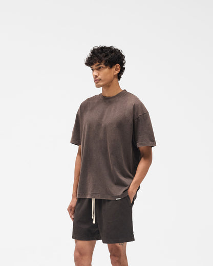 Initial Oversized T-Shirt - Coffee