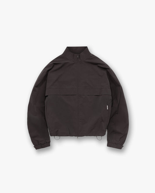 Initial Nylon Track Jacket - Coffee