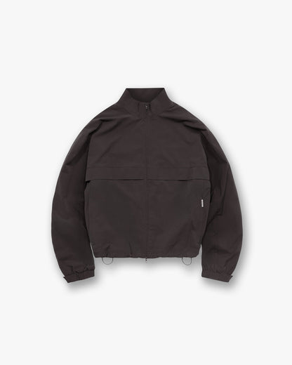 Initial Nylon Track Jacket - Coffee