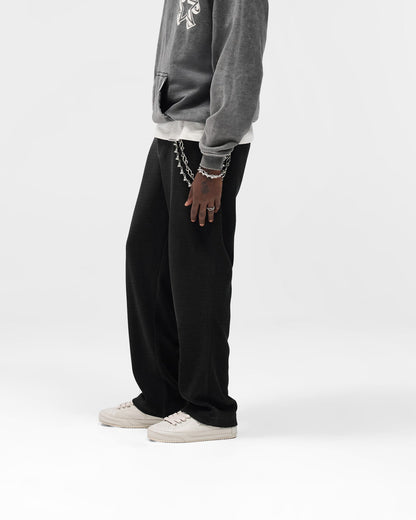 Ribbed Hybrid Pant - Washed Black
