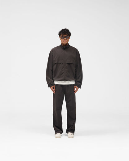 Initial Nylon Track Jacket - Coffee