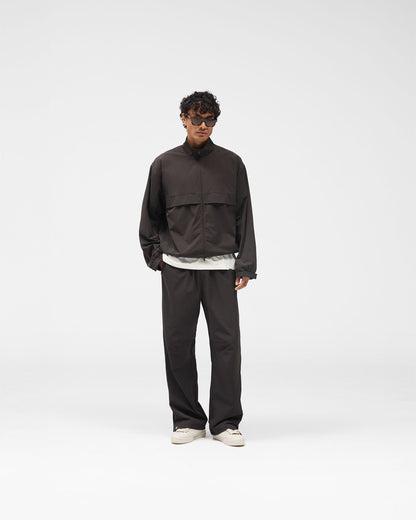 Initial Nylon Track Jacket - Coffee