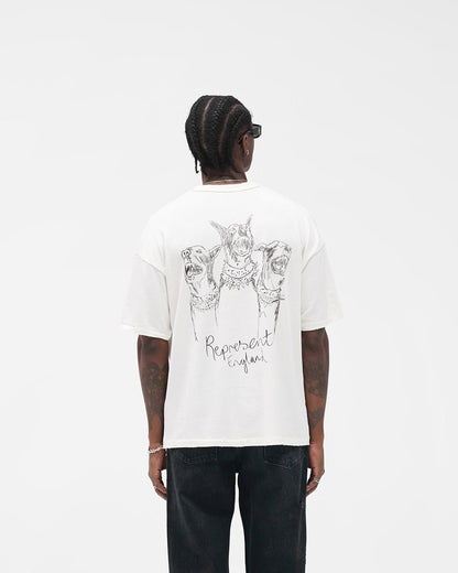Hand Drawn Thoroughbred T-Shirt - Flat White