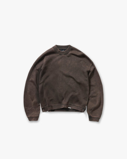 Initial Boxy Sweater - Coffee
